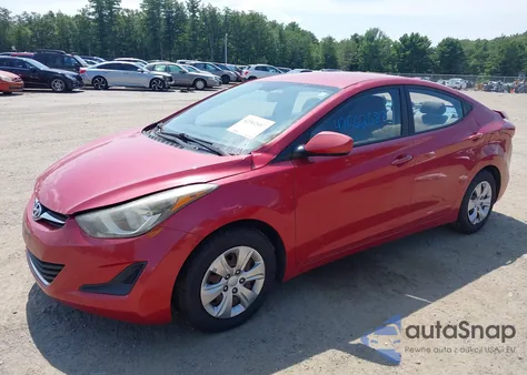 2016 Hyundai Elantra Se z USA, uszkodzony, nr VIN KMHDH4AE2GU557535